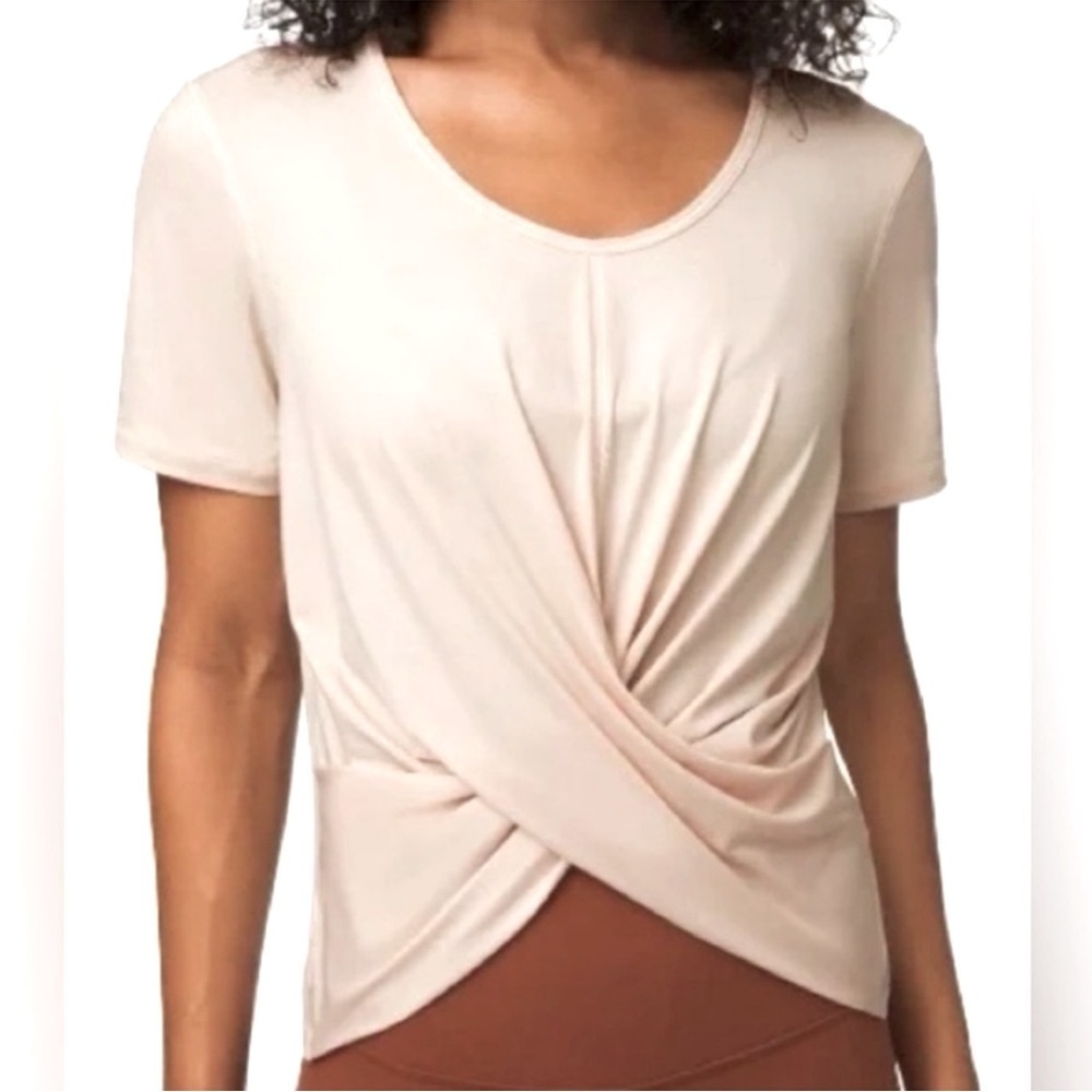 Lululemon Do The Daily cross front Short Sleeve top Sz 10